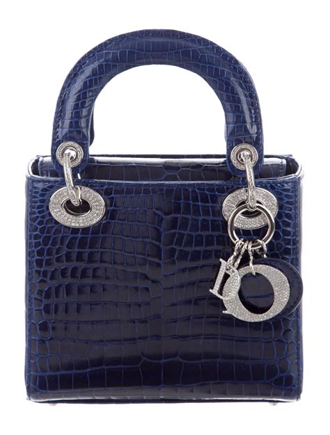 lady dior small blue|Lady Dior mini price.